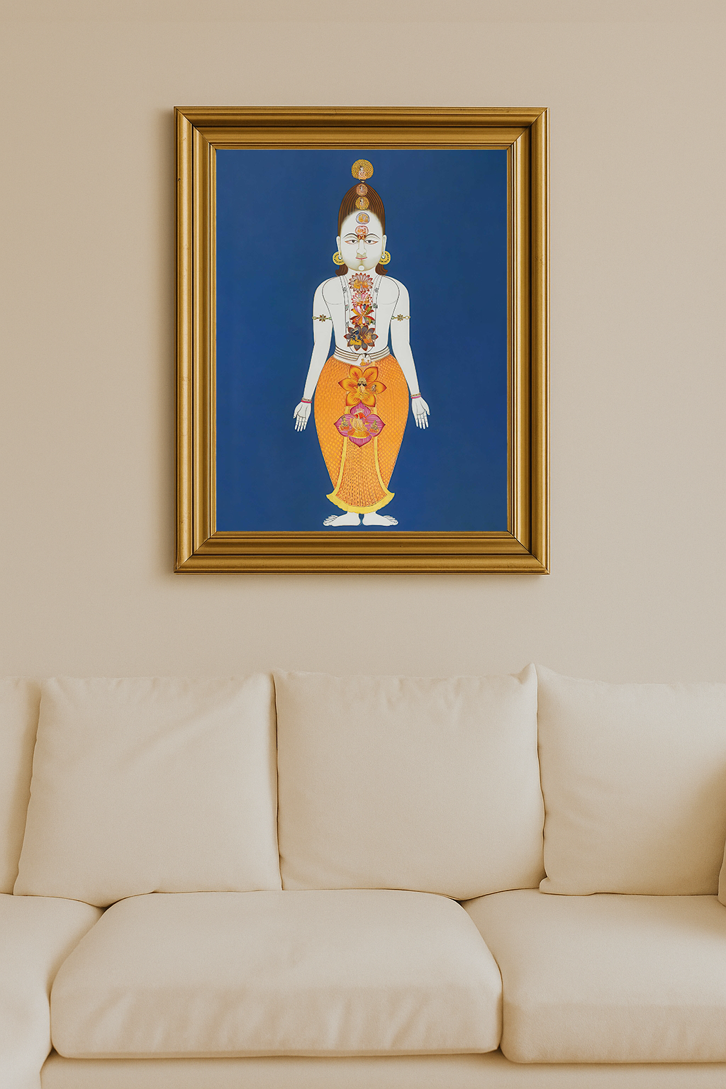 Illustration of a human figure with chakras represented as lotus flowers across the body.