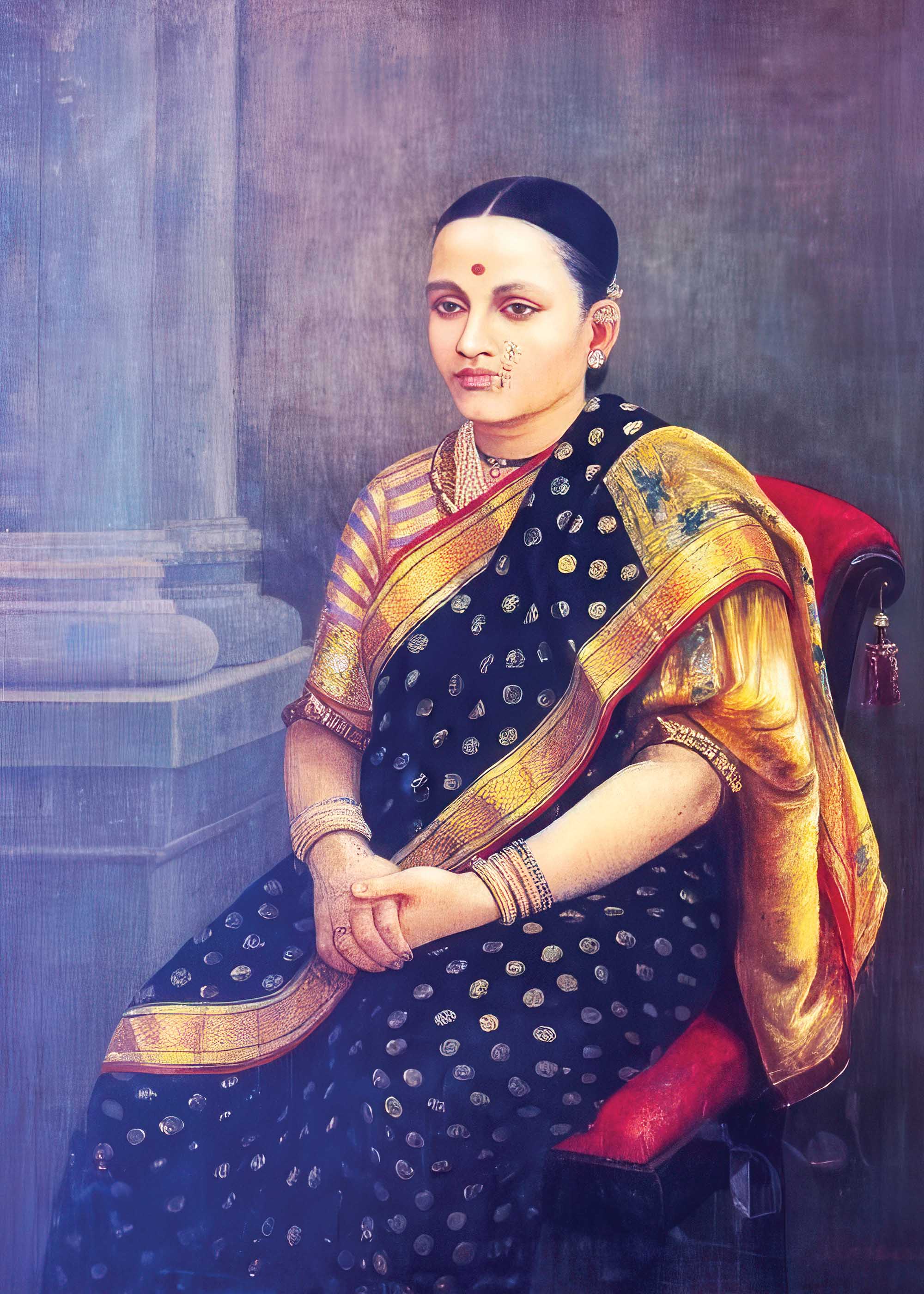 Poise in Gold and Midnight