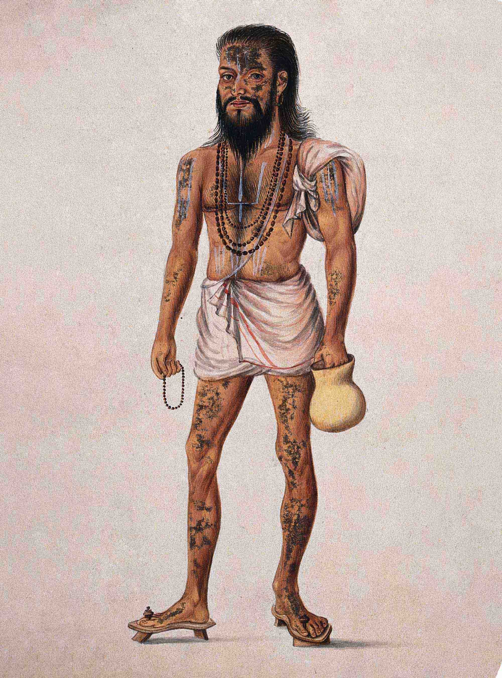 Wandering Sadhu with Sacred Marks