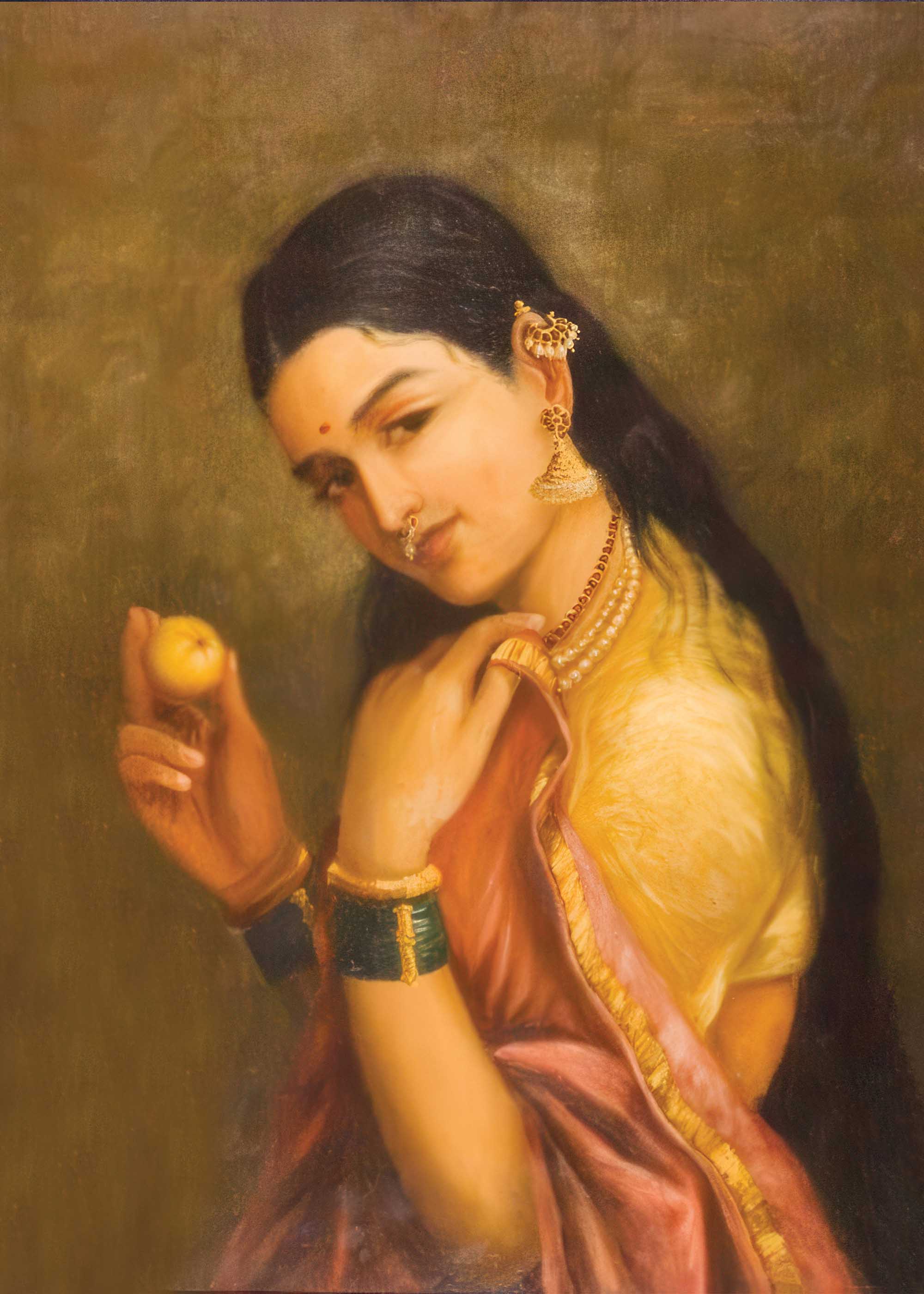 Serene Gaze with Sacred Fruit